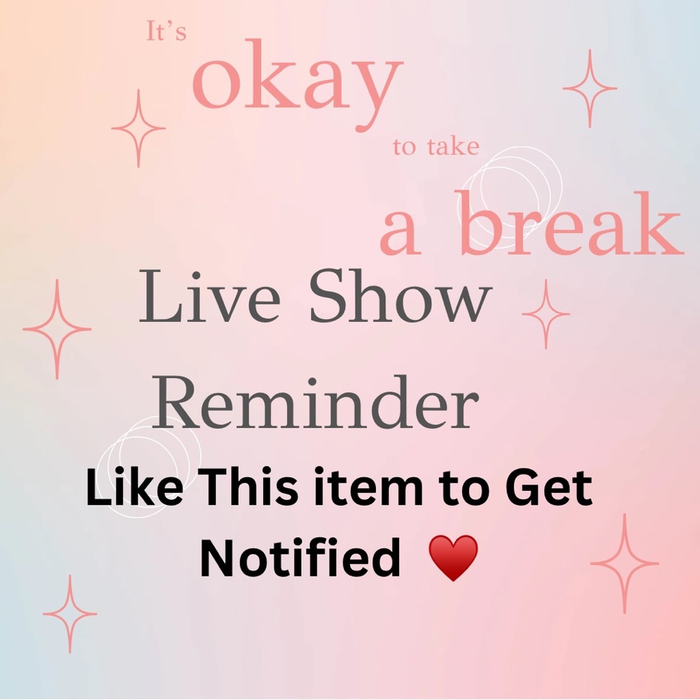 Live Show Reminder “Please read” - Picture 1 of 1